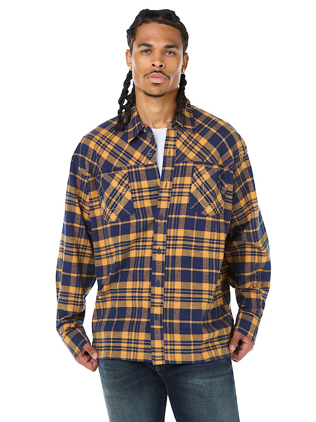 BUDDHA HEAD FLANNEL SHIRT