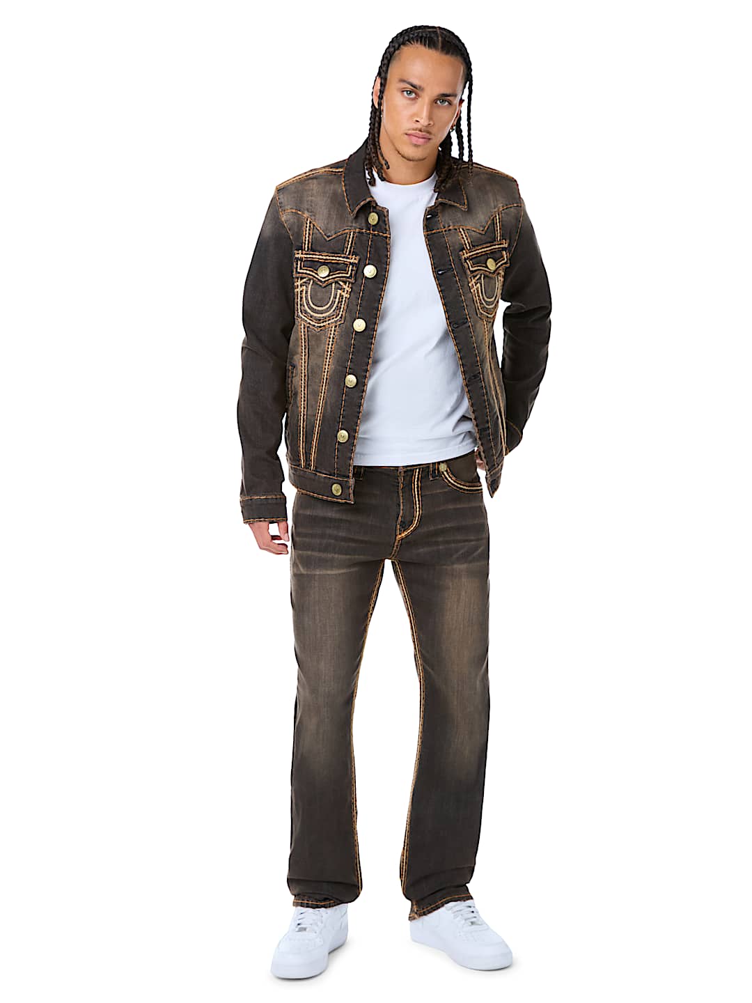 RICKY ROPE STITCH MB3 SUPER T STRAIGHT JEAN 34"
