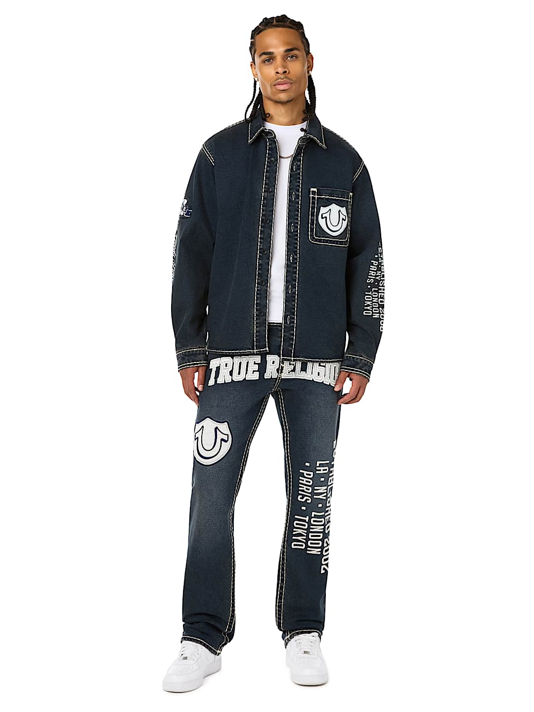 RICKY GRAPHIC SUPER T FLAP STRAIGHT JEAN 34" 
