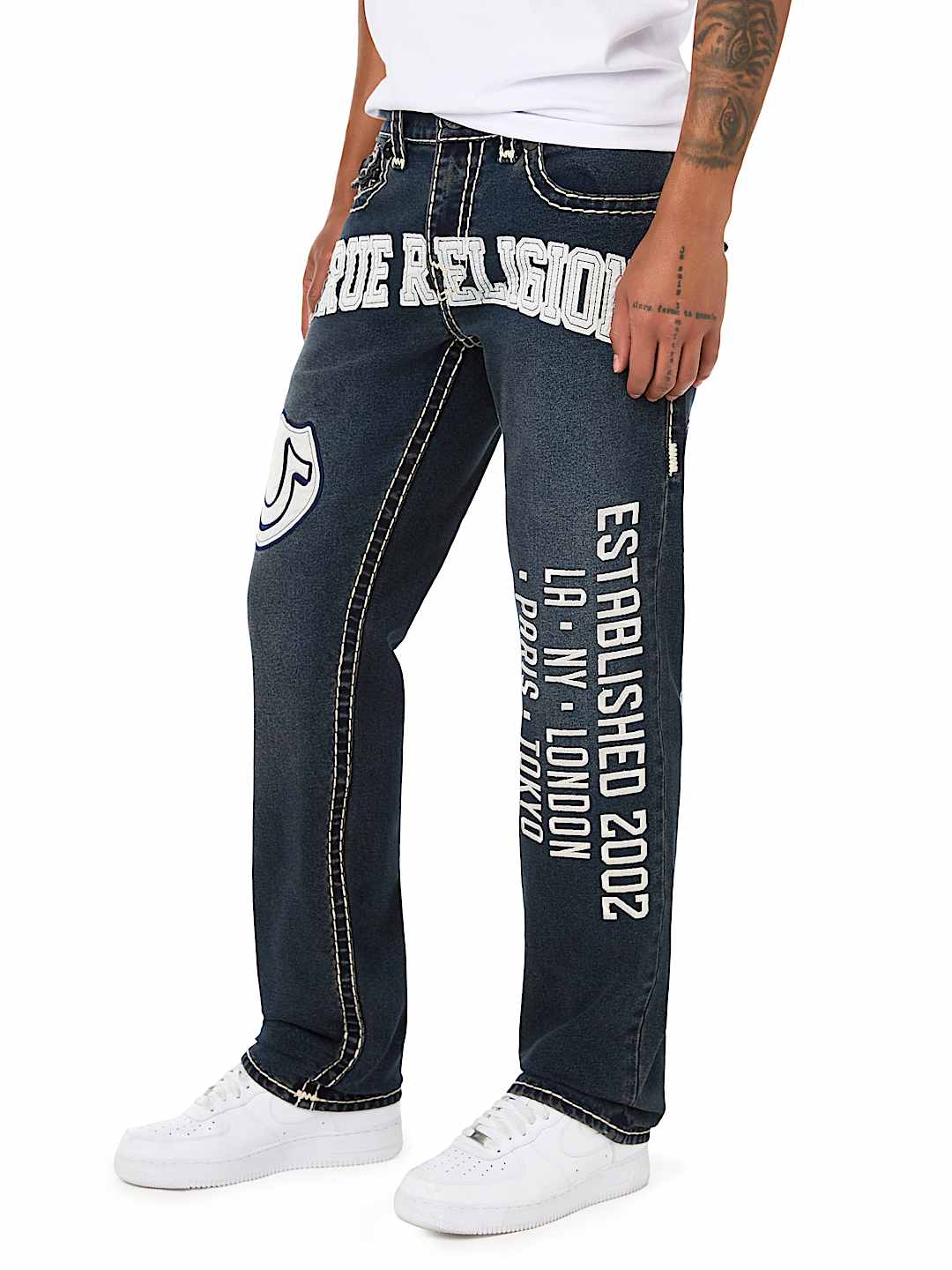RICKY GRAPHIC SUPER T FLAP STRAIGHT JEAN 34" 