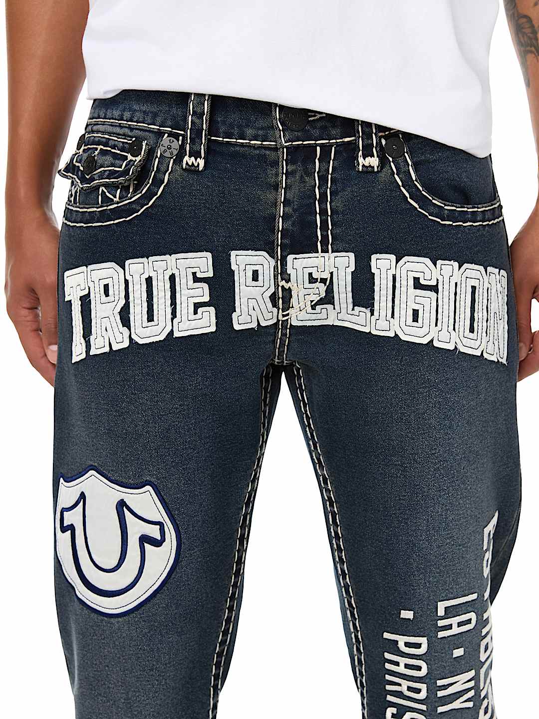 RICKY GRAPHIC SUPER T FLAP STRAIGHT JEAN 34" 