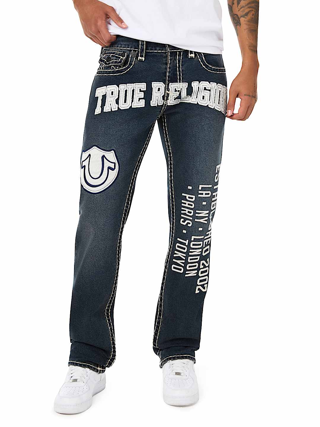 RICKY GRAPHIC SUPER T FLAP STRAIGHT JEAN 34" 