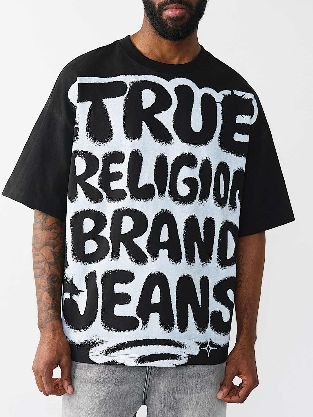 GRAFFITI LOGO HEAVYWEIGHT OVERSIZED TEE, image 2