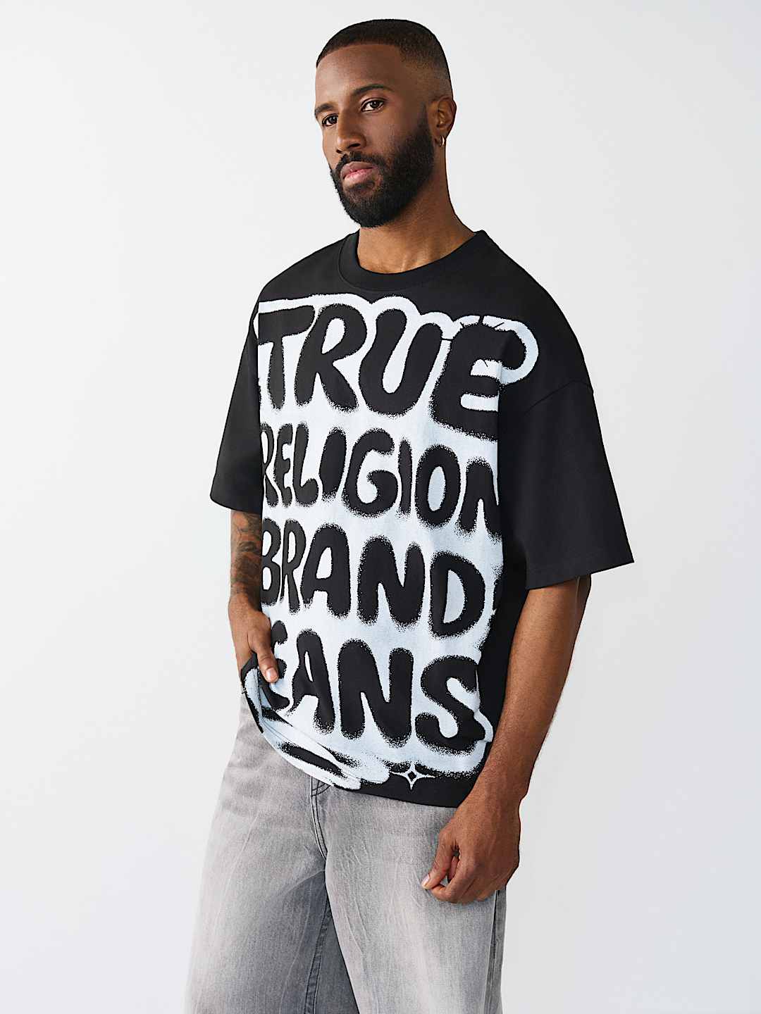GRAFFITI LOGO HEAVYWEIGHT OVERSIZED TEE, image 3