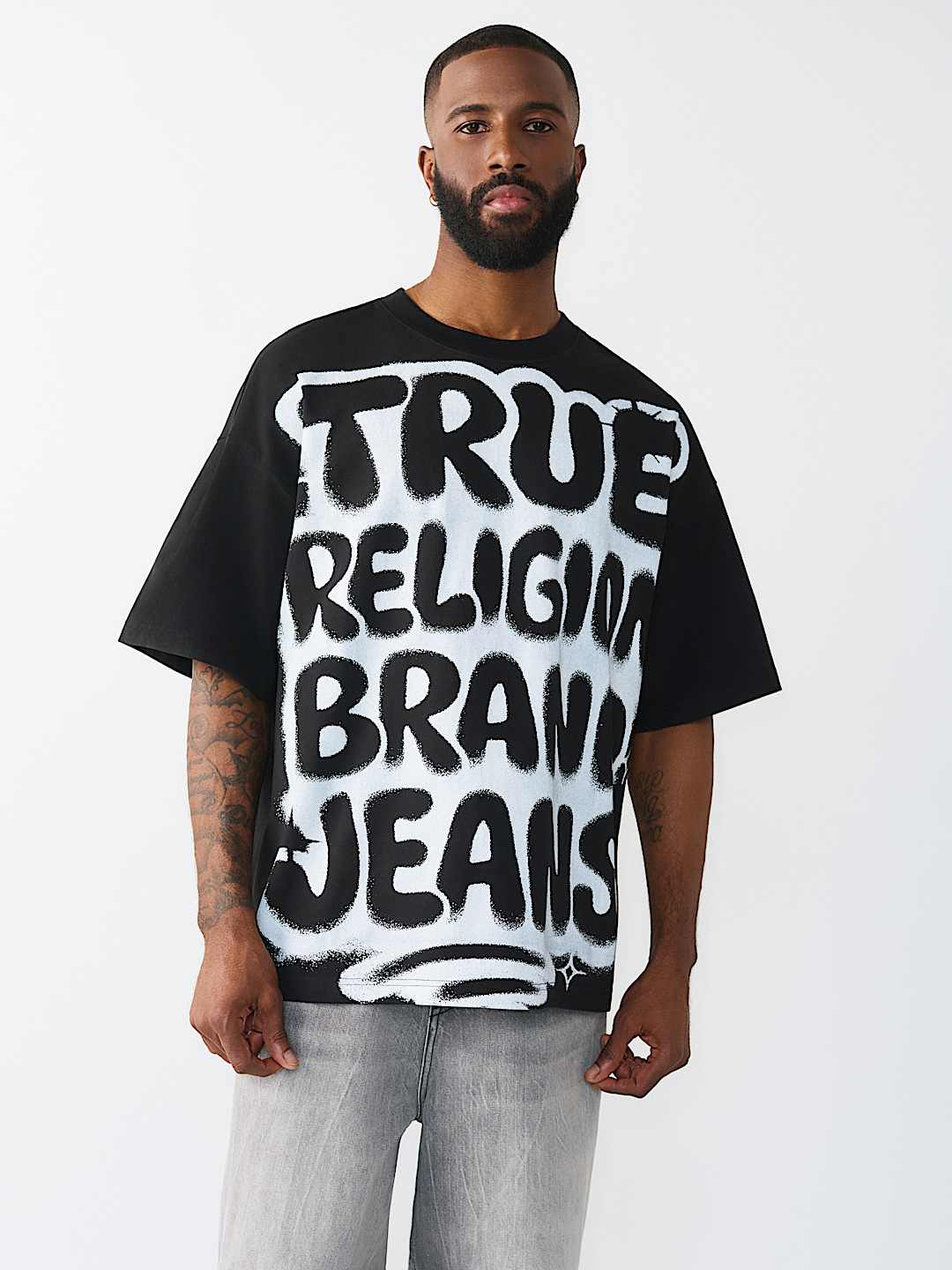 GRAFFITI LOGO HEAVYWEIGHT OVERSIZED TEE, image 1
