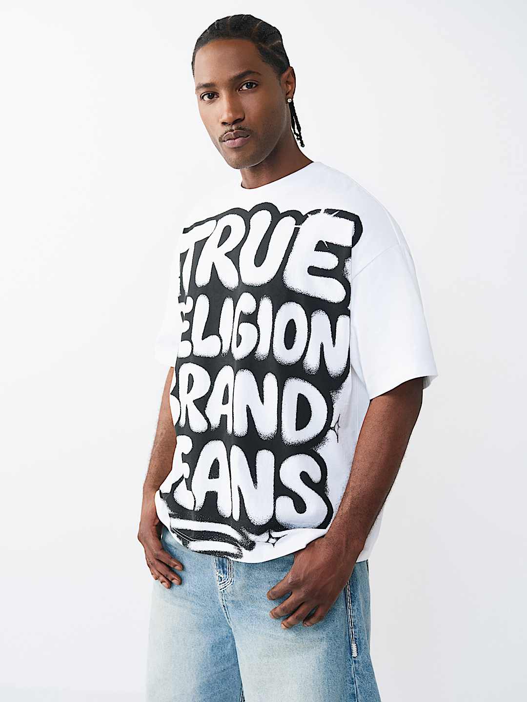 GRAFFITI LOGO HEAVYWEIGHT OVERSIZED TEE, image 3