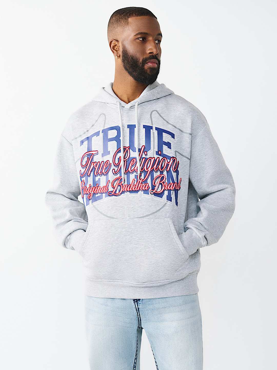 STACKED BOX SCRIPT HOODIE, image 2