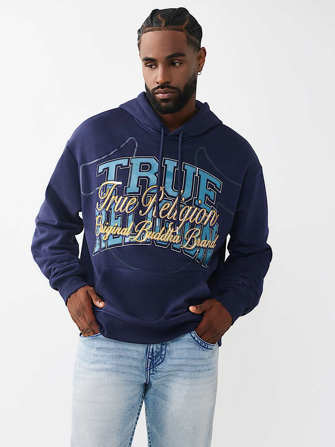 STACKED BOX SCRIPT HOODIE, image 2