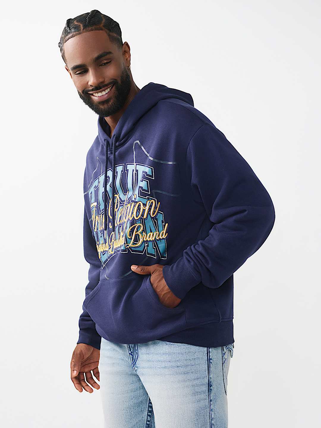 STACKED BOX SCRIPT HOODIE, image 3