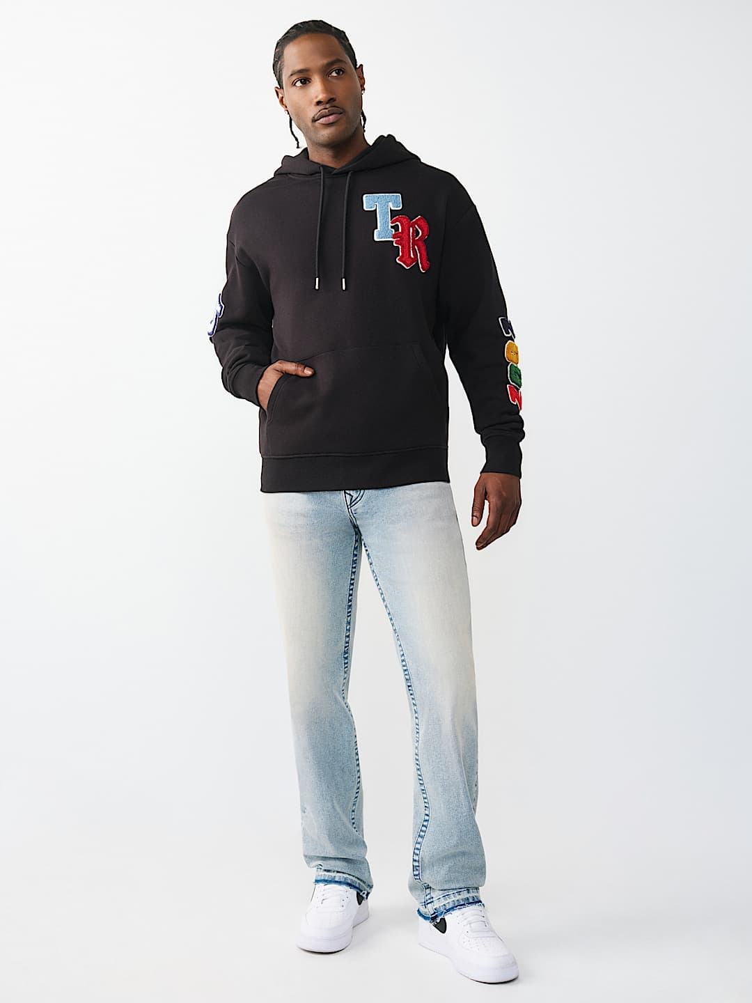 MULTI-LETTER LOGO PATCH HOODIE, image 6