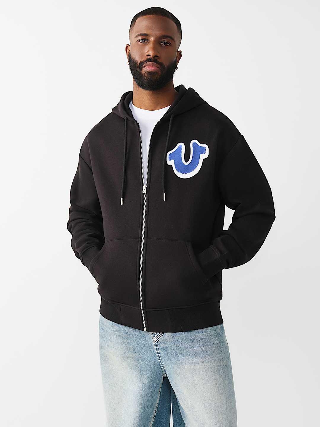 GRAFFITI LOGO ZIP HOODIE, image 2