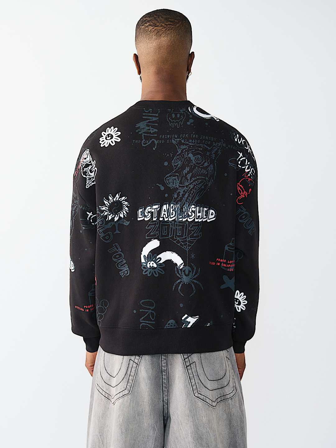 GRAFFITI DOODLE CREWNECK SWEATSHIRT, image 2