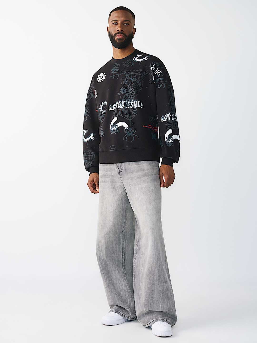 GRAFFITI DOODLE CREWNECK SWEATSHIRT, image 6