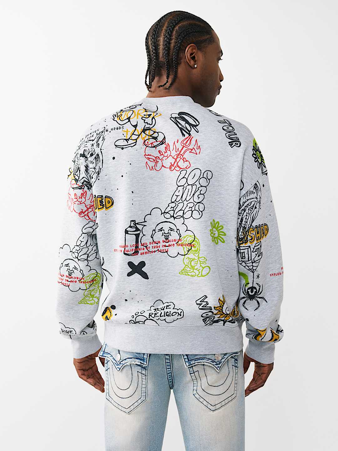 GRAFFITI DOODLE CREWNECK SWEATSHIRT, image 2