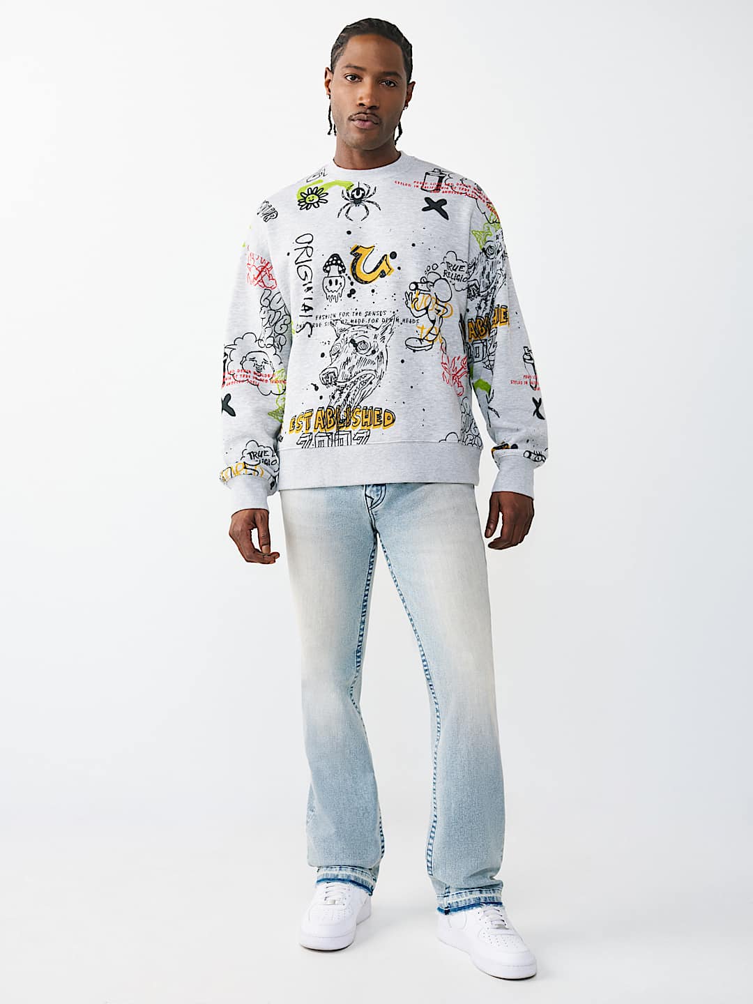 GRAFFITI DOODLE CREWNECK SWEATSHIRT, image 6