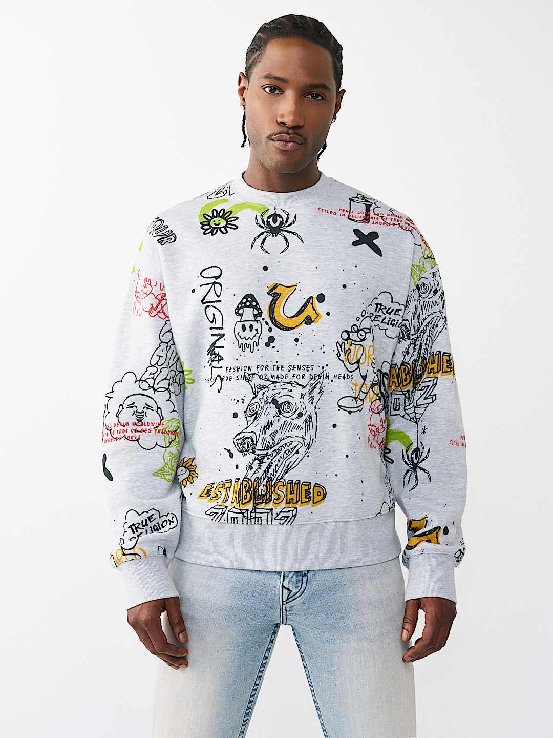 GRAFFITI DOODLE CREWNECK SWEATSHIRT, image 1