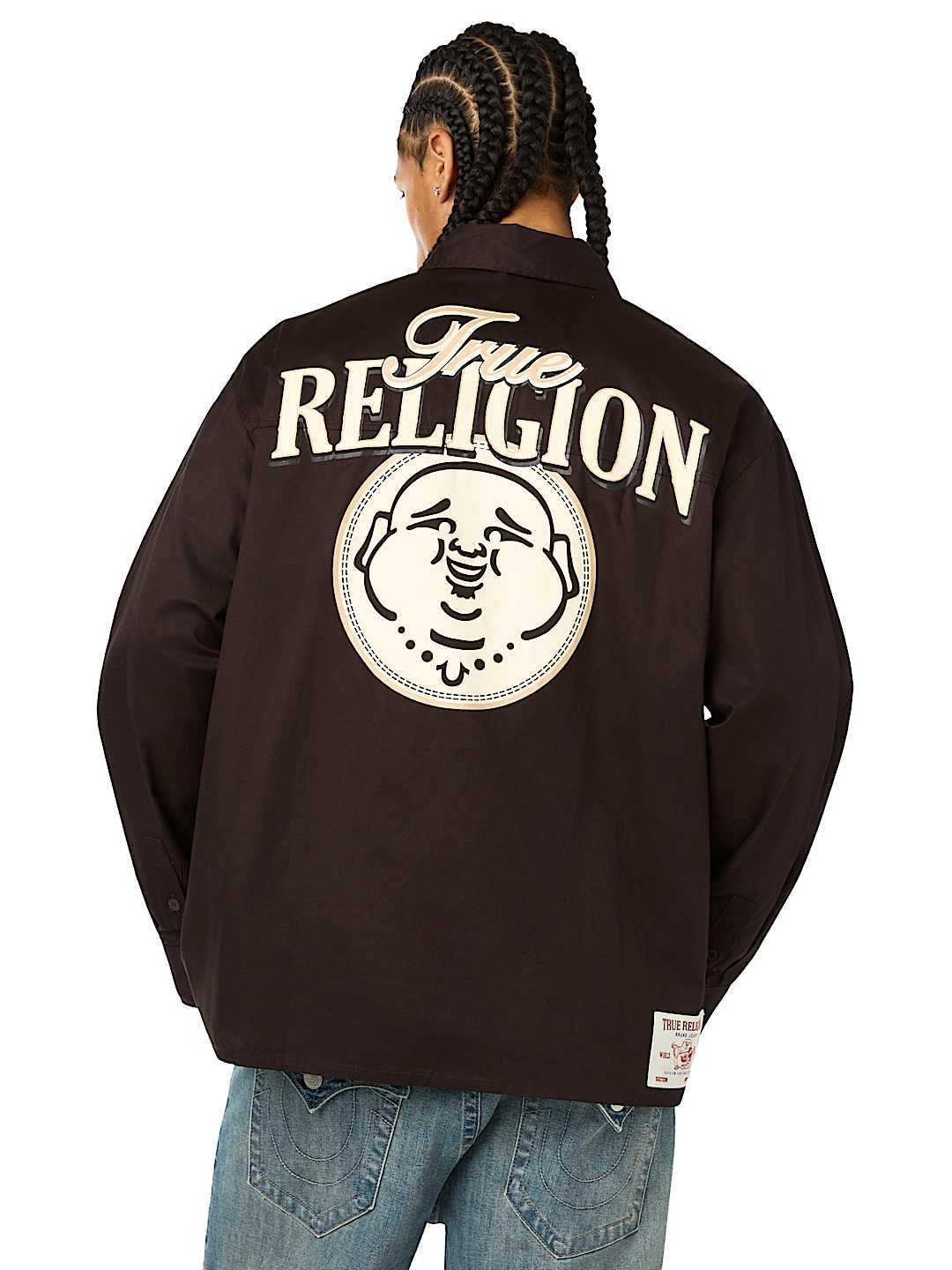 COTTON TWILL BUDDHA FACE LONG SLEEVE SHIRT