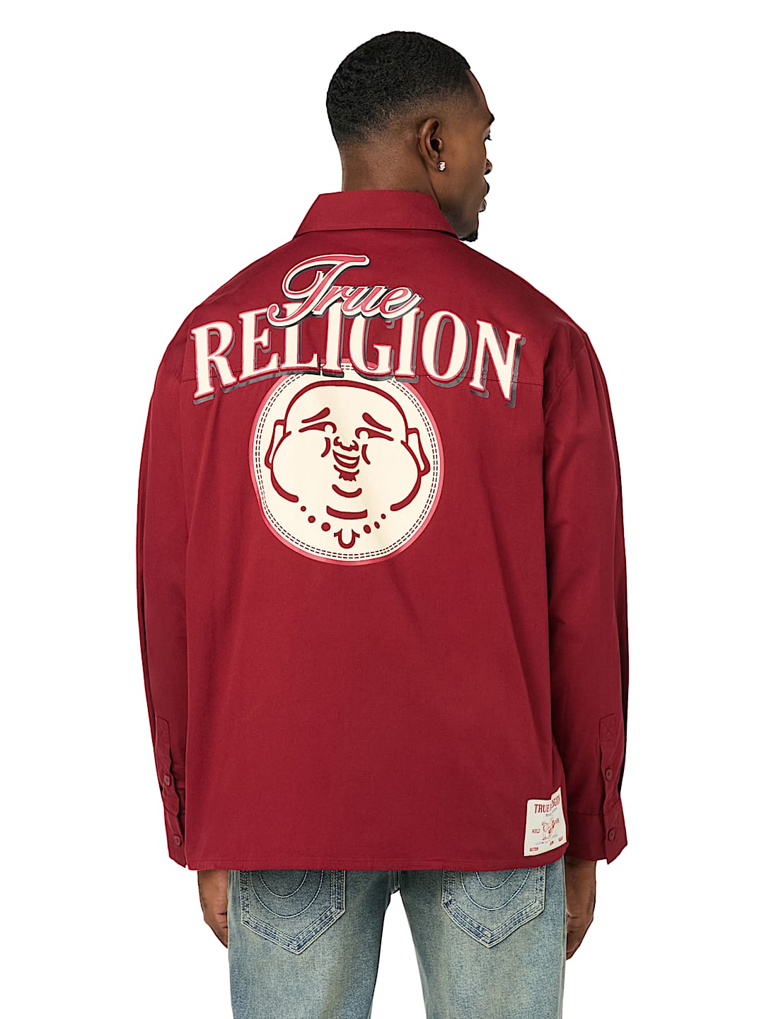 COTTON TWILL BUDDHA FACE LONG SLEEVE SHIRT