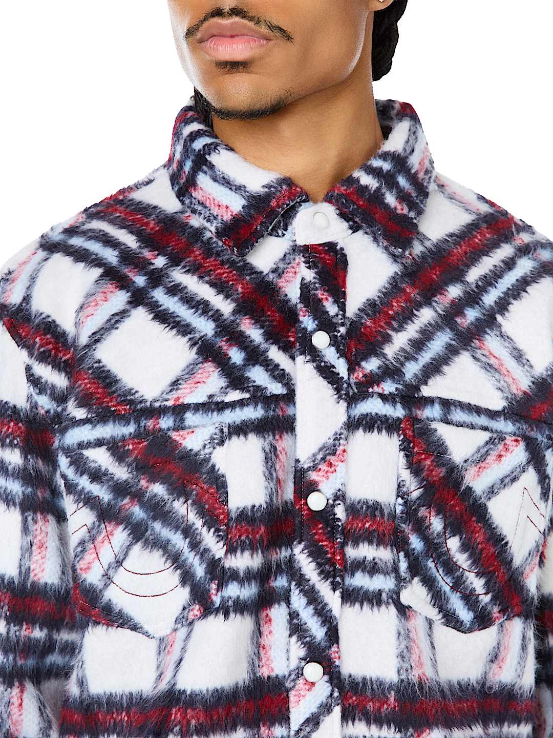 LONG SLEEVE TEXTURED PLAID SHIRT