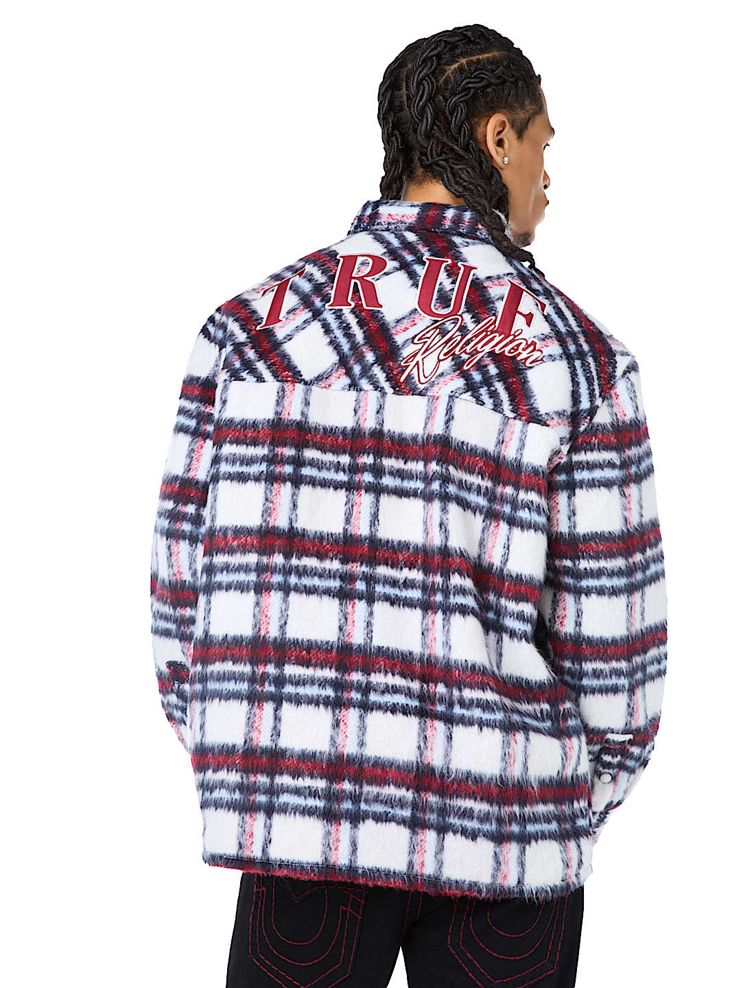 LONG SLEEVE TEXTURED PLAID SHIRT