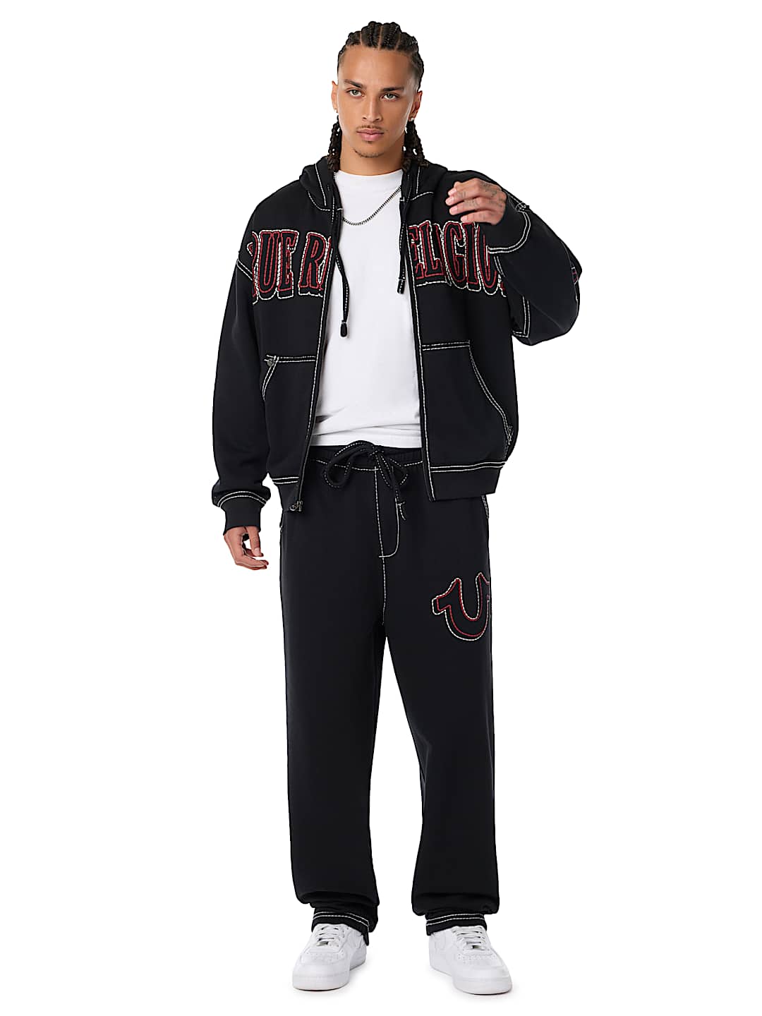 RIBBED BIG T BAGGY JOGGER