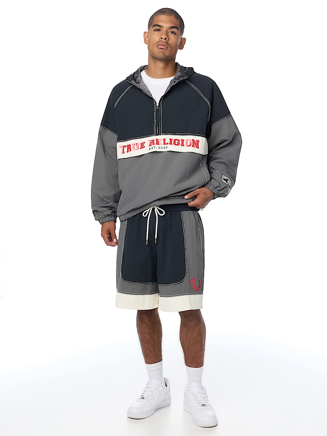 COLORBLOCK BIG T NYLON SHORT