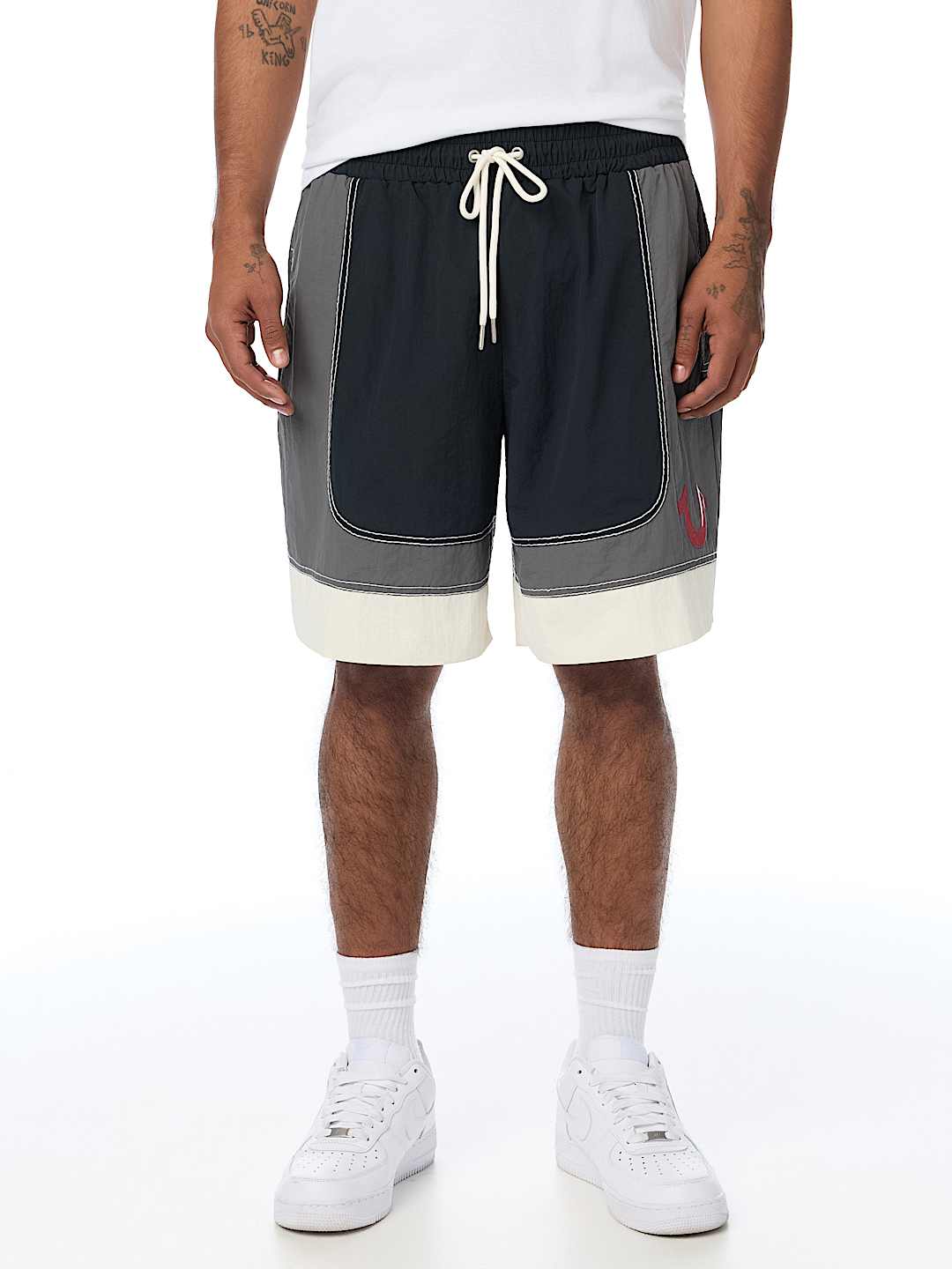 COLORBLOCK BIG T NYLON SHORT