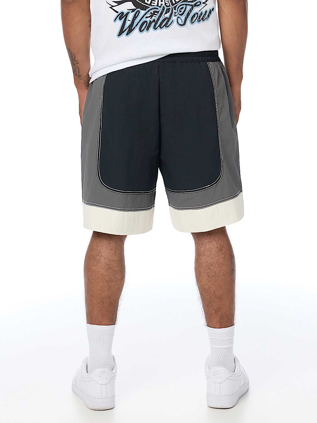 COLORBLOCK BIG T NYLON SHORT