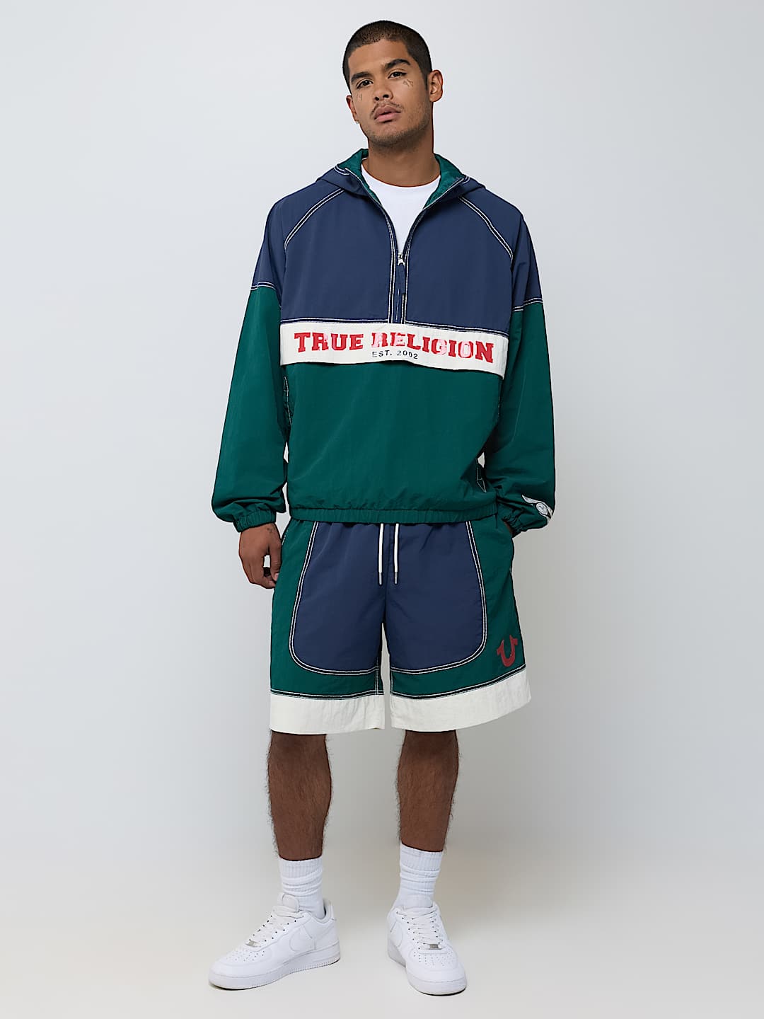 COLORBLOCK BIG T NYLON SHORT