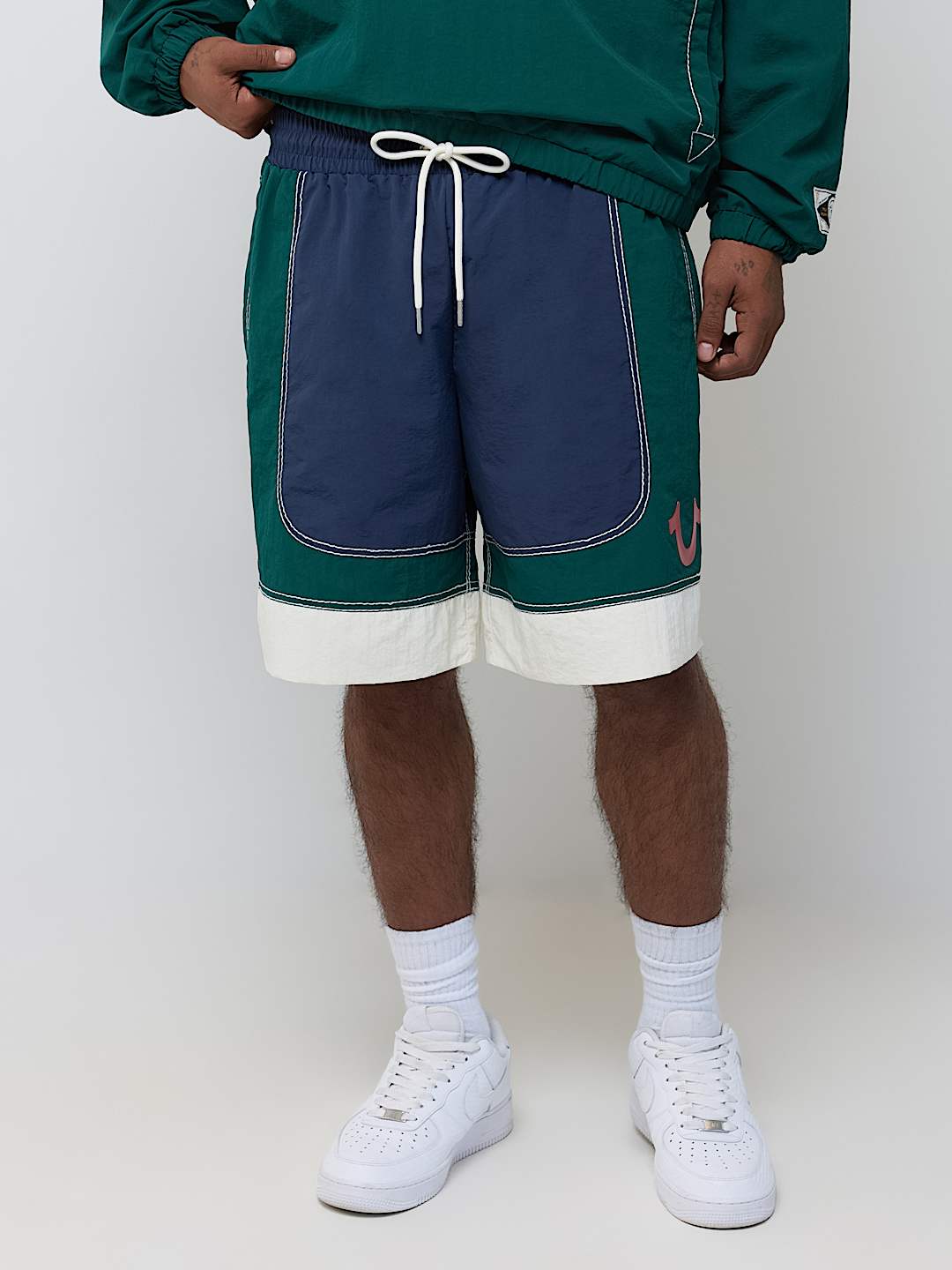 COLORBLOCK BIG T NYLON SHORT