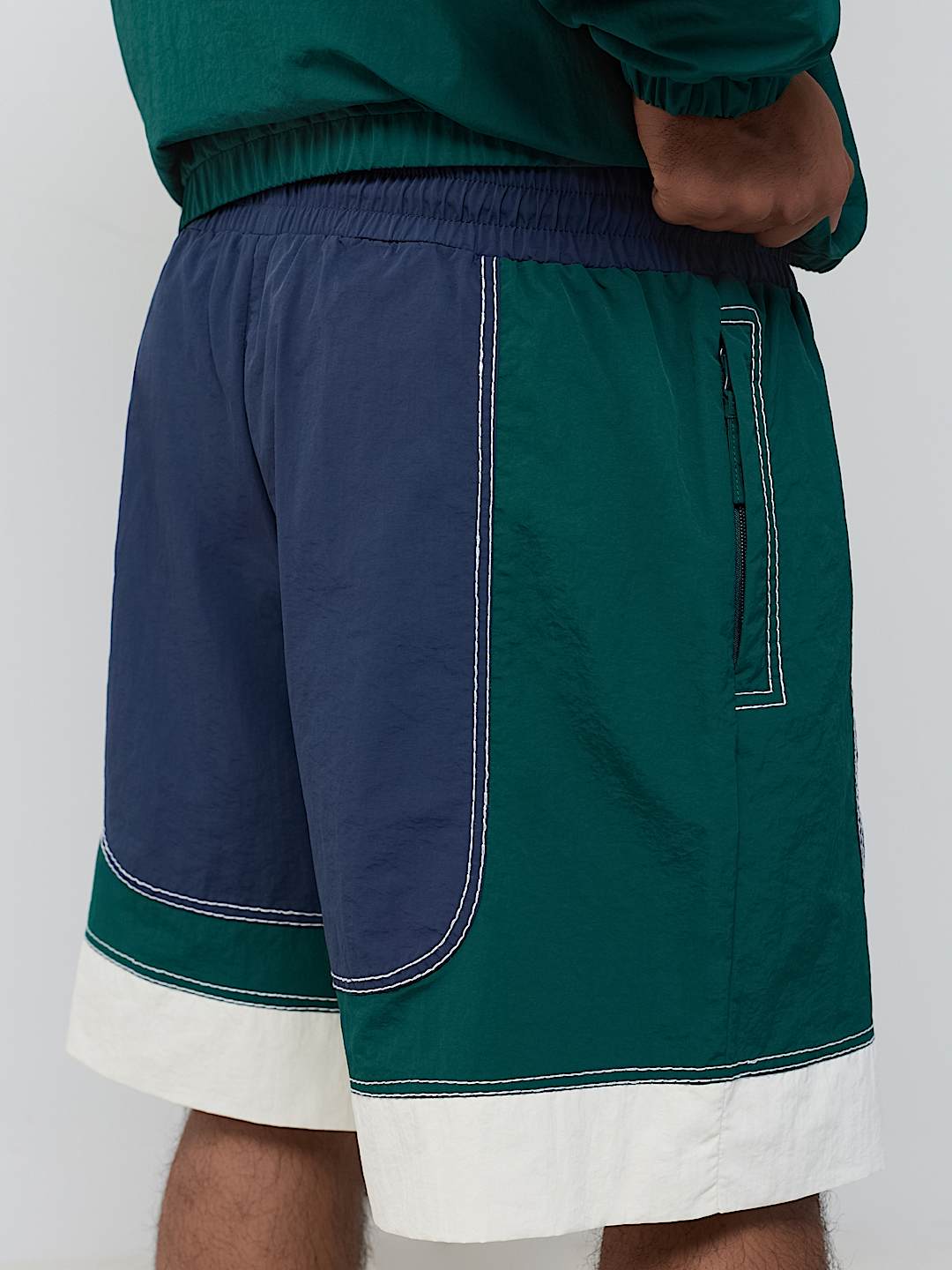 COLORBLOCK BIG T NYLON SHORT