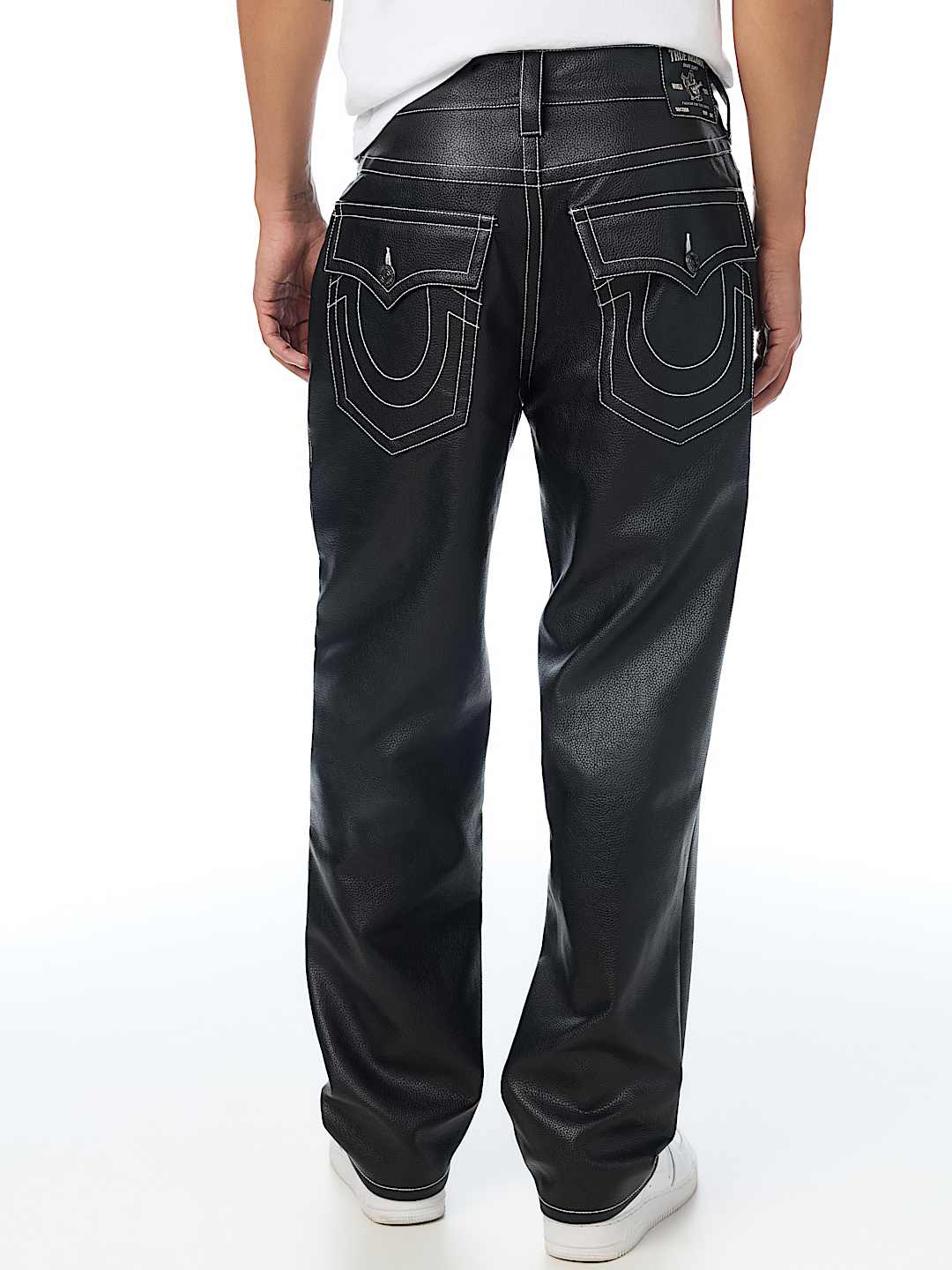 RICKY FAUX LEATHER STRAIGHT JEAN 34"