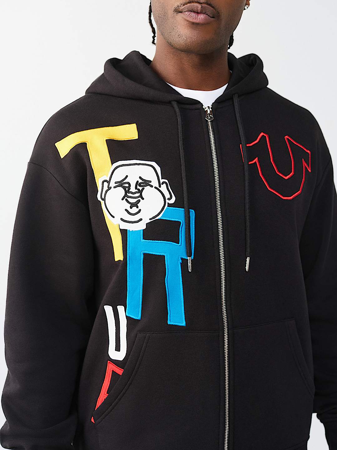 BLOCK HORSESHOE LOGO ZIP HOODIE, image 2