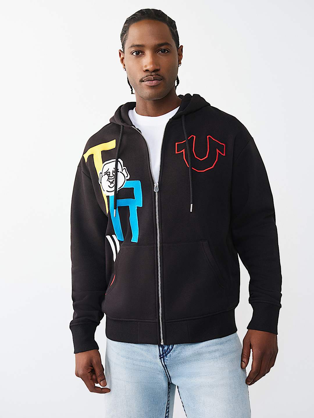 BLOCK HORSESHOE LOGO ZIP HOODIE, image 3
