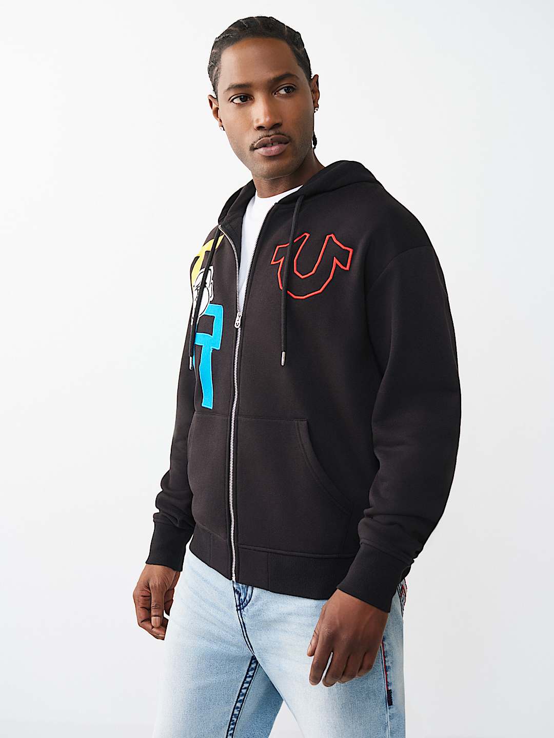 BLOCK HORSESHOE LOGO ZIP HOODIE, image 4