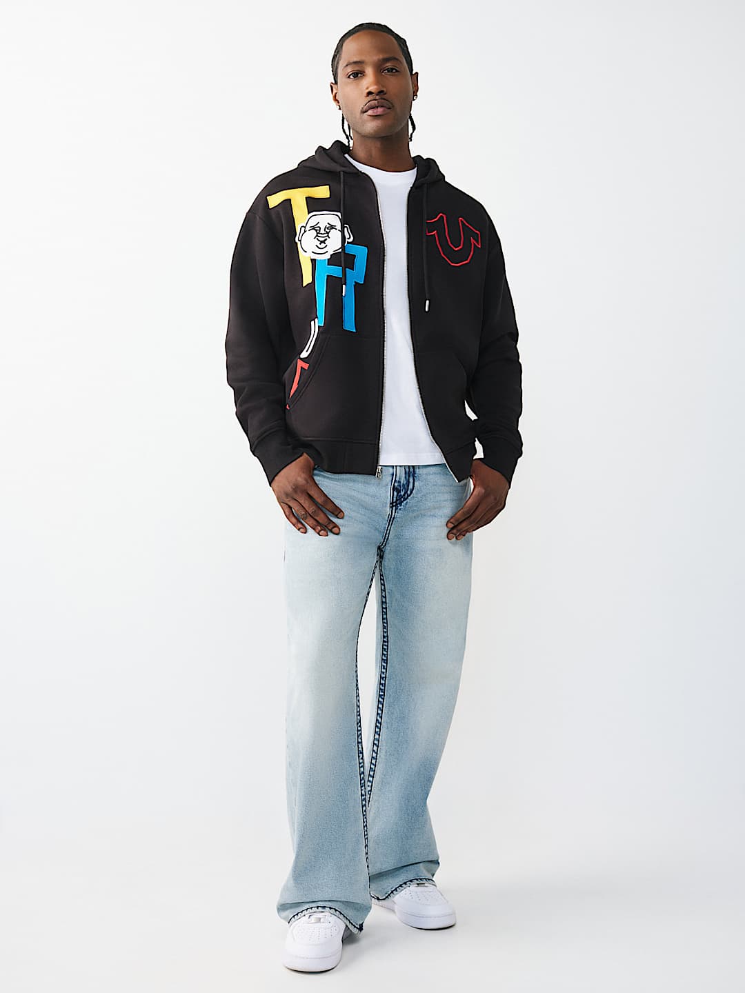 BLOCK HORSESHOE LOGO ZIP HOODIE, image 6