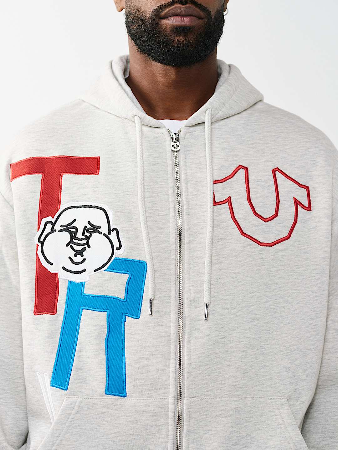 BLOCK HORSESHOE LOGO ZIP HOODIE, image 4