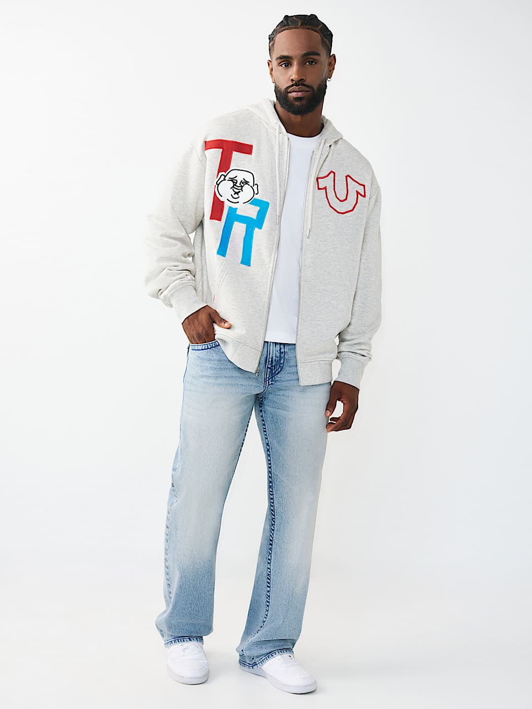 BLOCK HORSESHOE LOGO ZIP HOODIE, image 6