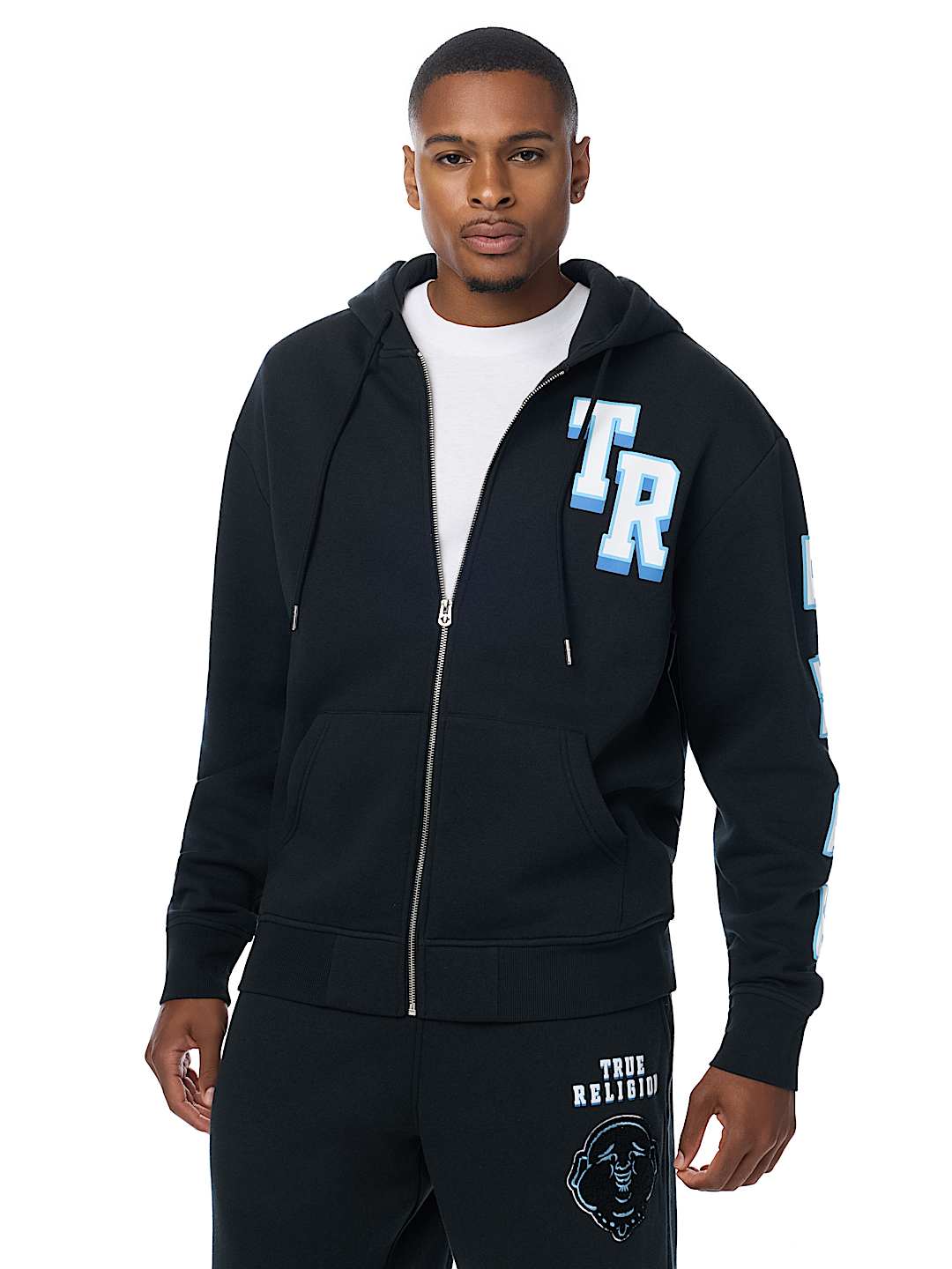 OVERT BUDDHA LOGO ZIP HOODIE