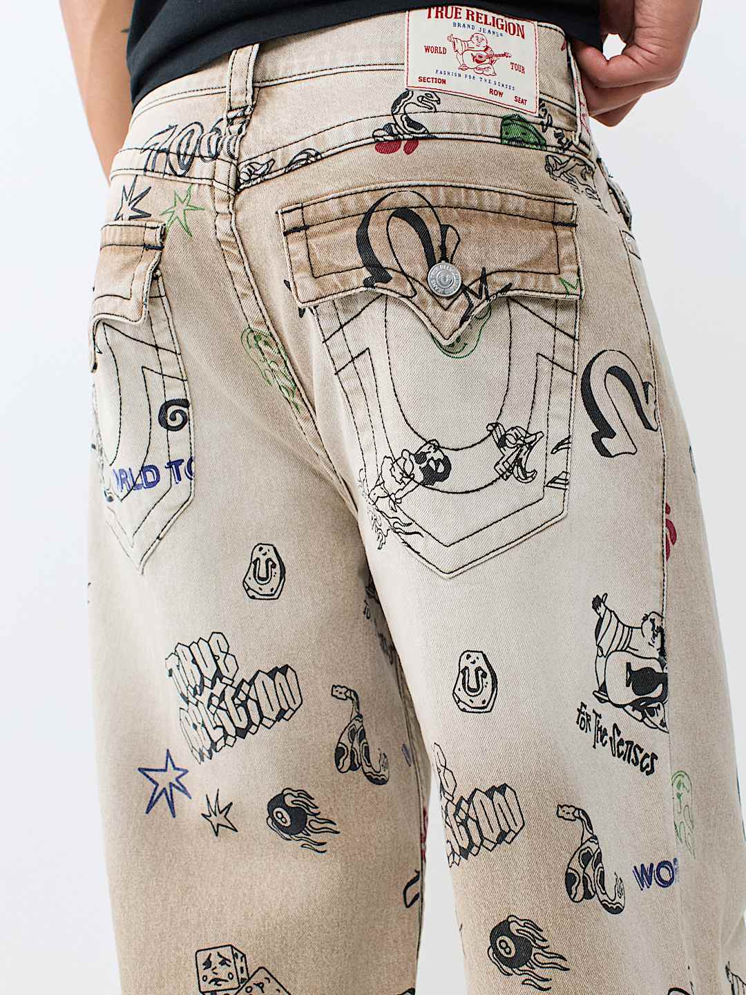 VINNY DOODLE FLAP ULTRA BAGGY JEAN 34"