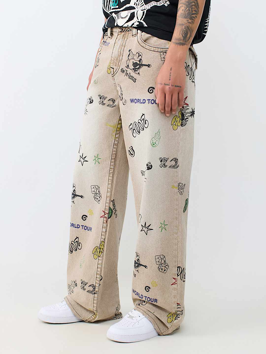 VINNY DOODLE FLAP ULTRA BAGGY JEAN 34"