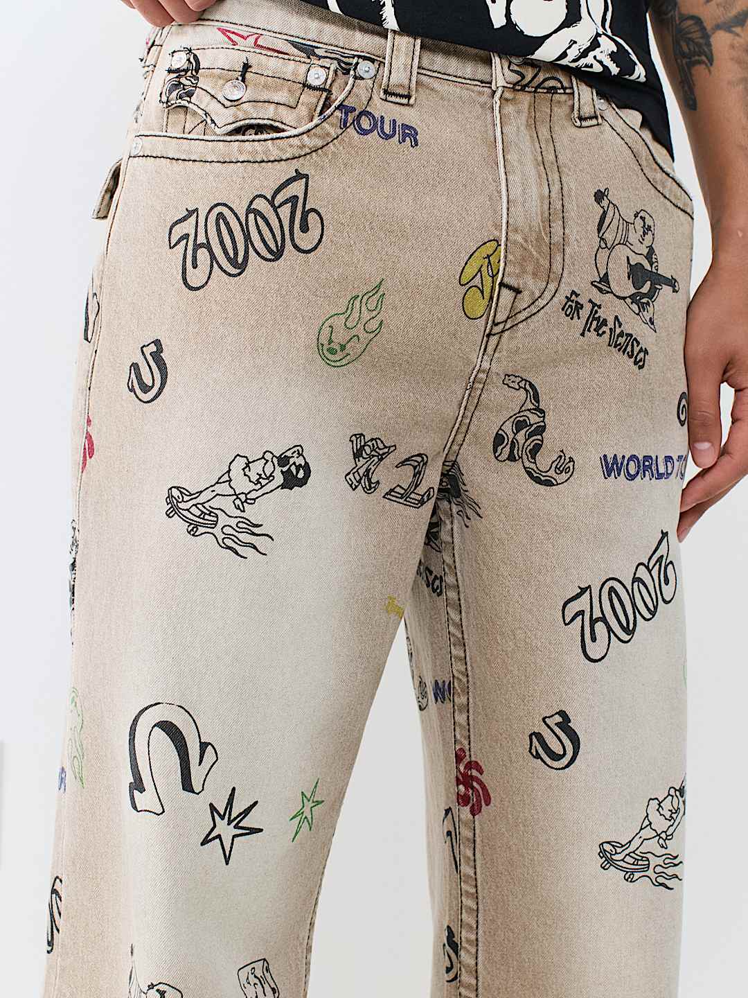 VINNY DOODLE FLAP ULTRA BAGGY JEAN 34"