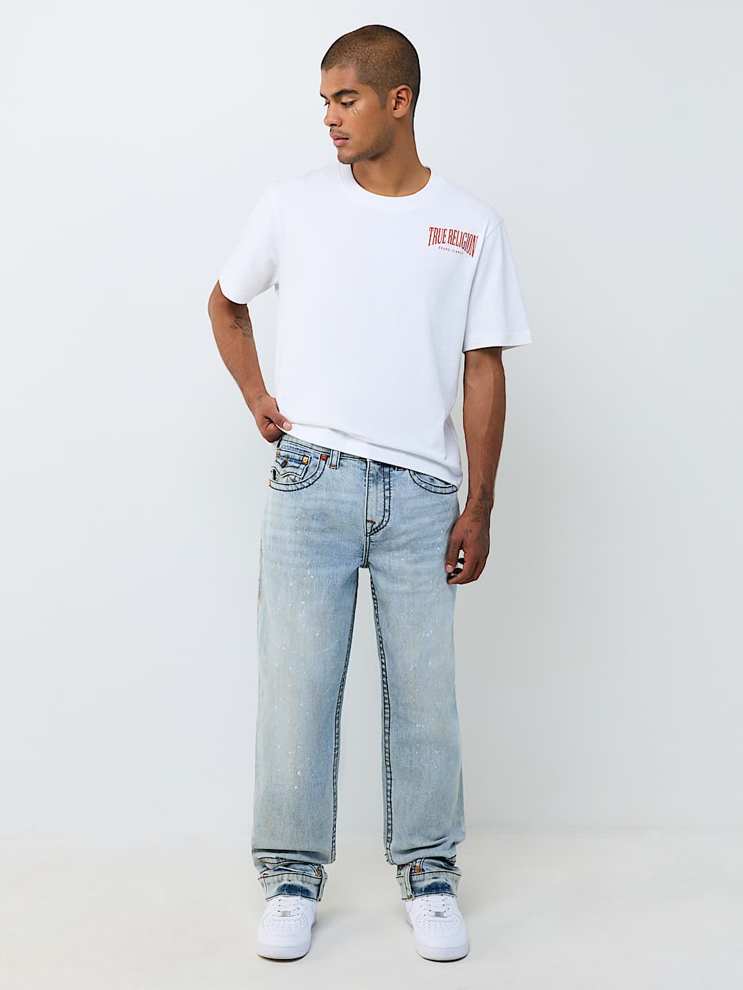 BOBBY BIG T REPURPOSED FLAP BAGGY JEAN 32"