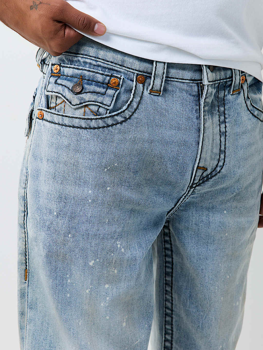 BOBBY BIG T REPURPOSED FLAP BAGGY JEAN 32"