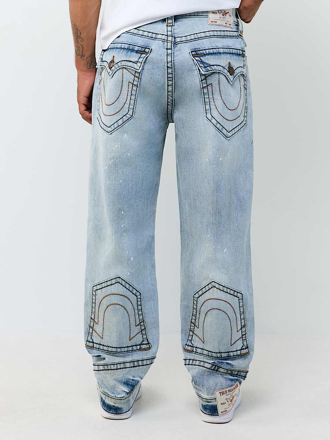 BOBBY BIG T REPURPOSED FLAP BAGGY JEAN 32"