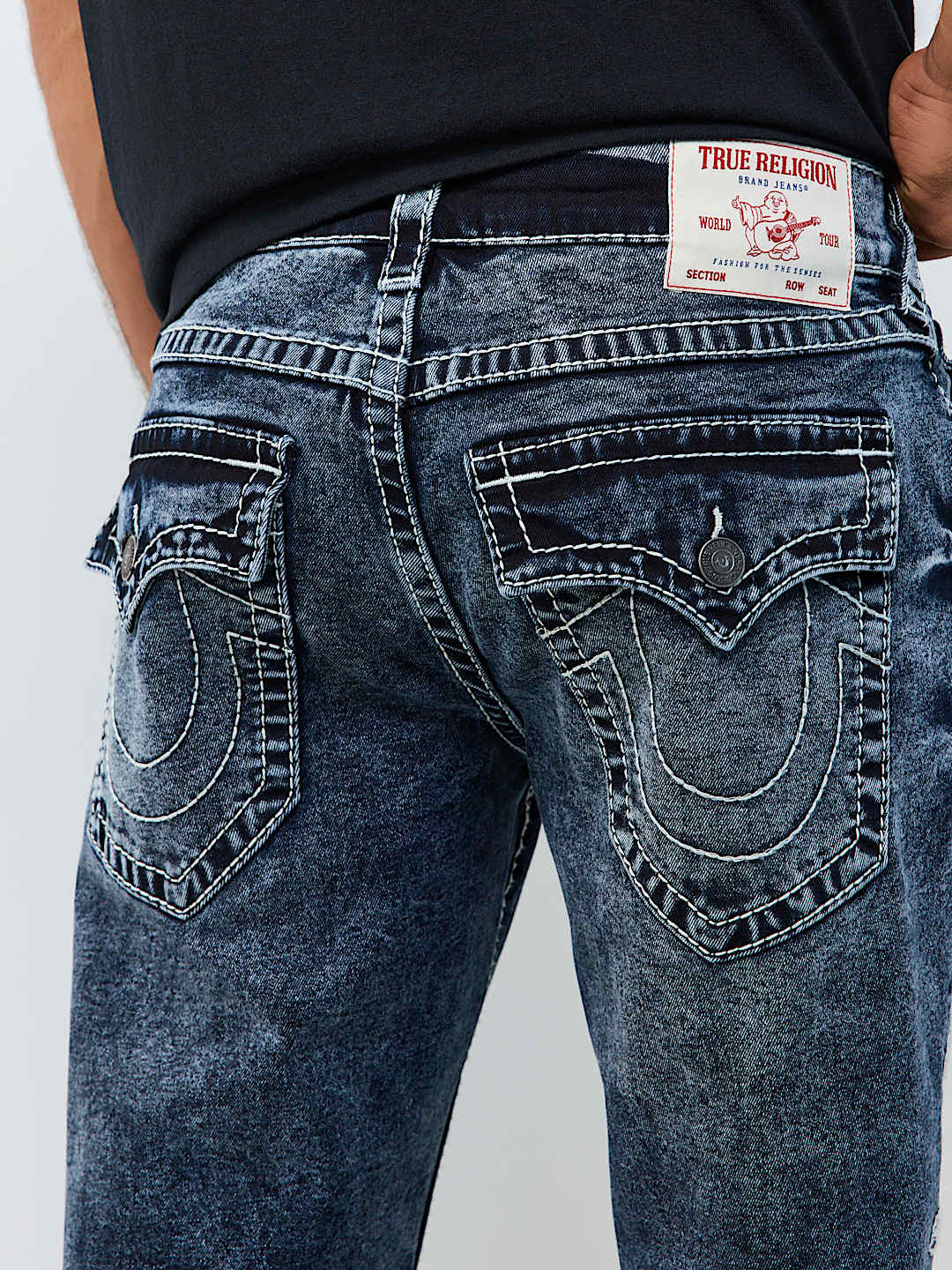 RICKY BIG T EMBROIDERED FLAP STRAIGHT JEAN 34"