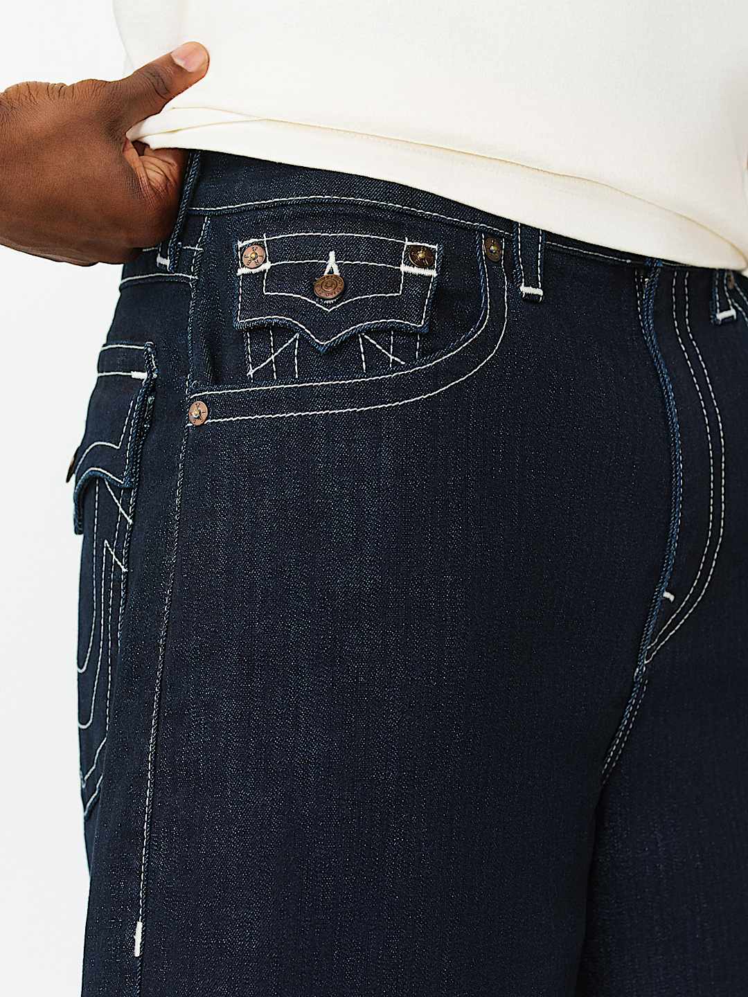 SHORTS LARGOS DE MEZCLILLA CON SOLAPA, image 4