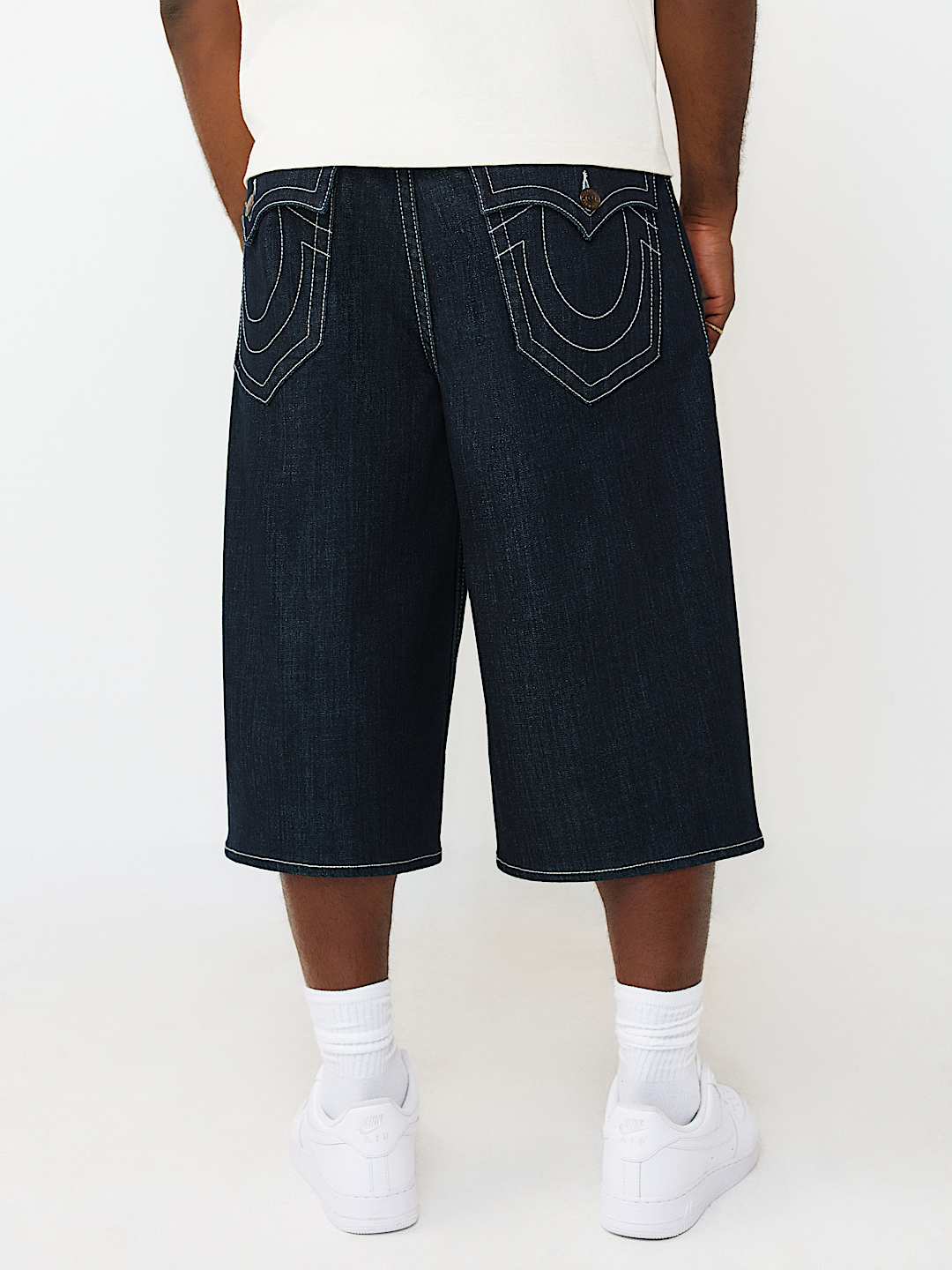 SHORTS LARGOS DE MEZCLILLA CON SOLAPA, image 5