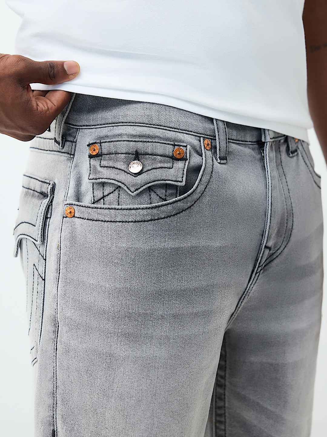 BOBBY FRAYED HEM FLAP BAGGY SHORT, image 4