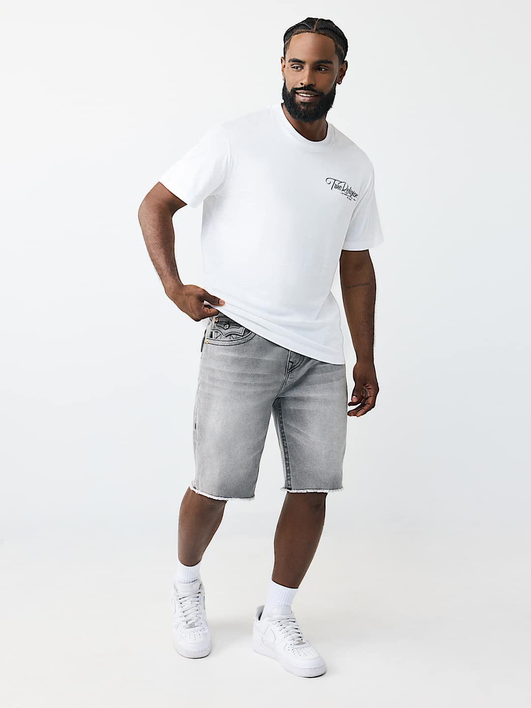 BOBBY FRAYED HEM FLAP BAGGY SHORT, image 6